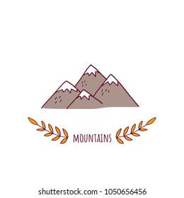 Hand drawn mountains.