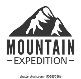 Hand Drawn Mountains Logo Ski Resort Stock Vector (Royalty Free ...