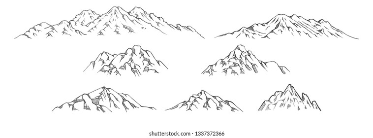 simple mountain range drawing