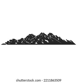 Hand drawn mountains vector illustration