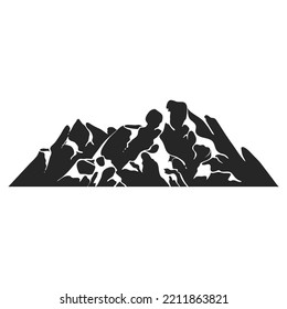 Hand drawn mountains vector illustration