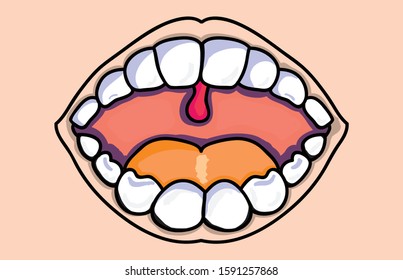 Hand drawn Mouth and teeth in vector
