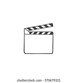 Hand Drawn Movie Clapboard Vector