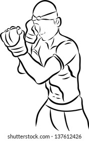 hand drawn muay thai boran