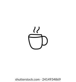 Hand drawn mug icon, simple doodle icon