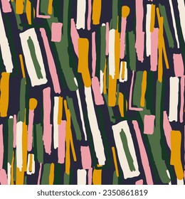 hand drawn multicolor geometric vertical stripes bright summer seamless pattern