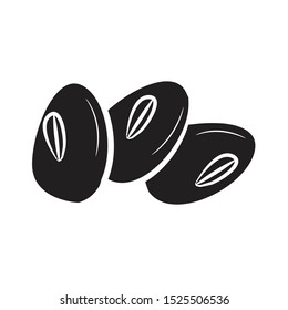 Hand Drawn of Mung Beans icon flat black