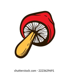 hand drawn mushroom clipart vector