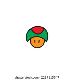 Hand drawn mushroom icon isolated on white background,vector illustration eps10