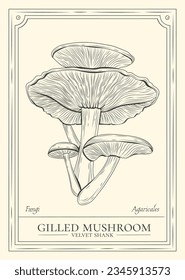 hand drawn mushroom sketch illustration. mushroom Outline. vector illustration. mushroom line art. mushrooms isolated on a white background.