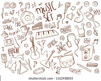 Hand drawn music doodle