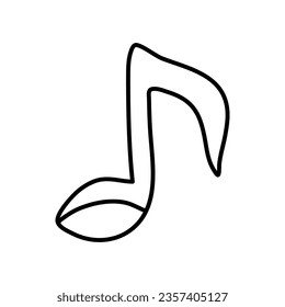 Hand Drawn Music notes. Doodle Vector Sketch Illustration