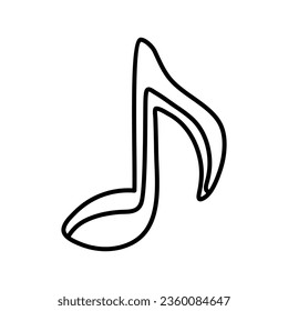 Hand Drawn Music notes. Doodle Vector Sketch Illustration