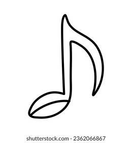 Hand Drawn Music notes. Doodle Vector Sketch Illustration