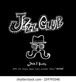 Hand drawn Music poster illustration - vector