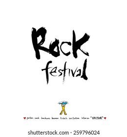 Hand drawn Music poster illustration - vector