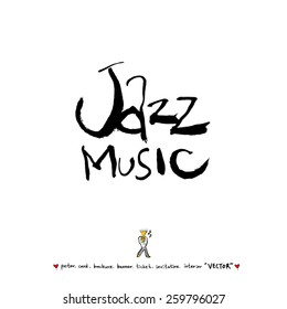 Hand drawn Music poster illustration - vector