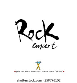 Hand drawn Music poster illustration - vector