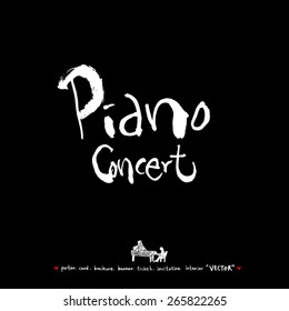 Hand drawn Music poster illustration - vector