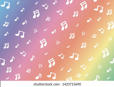 hand drawn musical note background