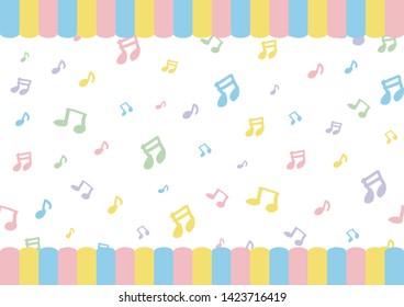 hand drawn musical note background