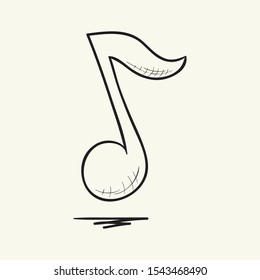 Hand drawn musical note illustration