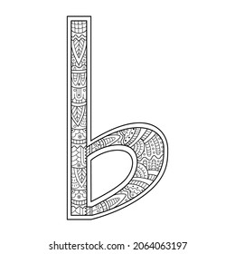Hand drawn of Musical Notes in zentangle style