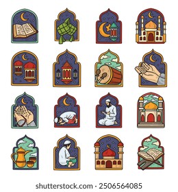 Hand Drawn Muslim Set - Colored