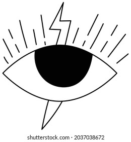 hand drawn mystic boho design element for halloween illustration vector EPS10