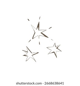 Hand drawn mystical stars vector clipart for stickers stationery home decor and boho design Vector illustration