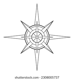 Hand drawn mystical Sun in line art. Bohemian symbol bursting sun rays. Magic celestial circle talisman, antique style, boho, tattoo, logo. Vector sketch illustration isolated on white background