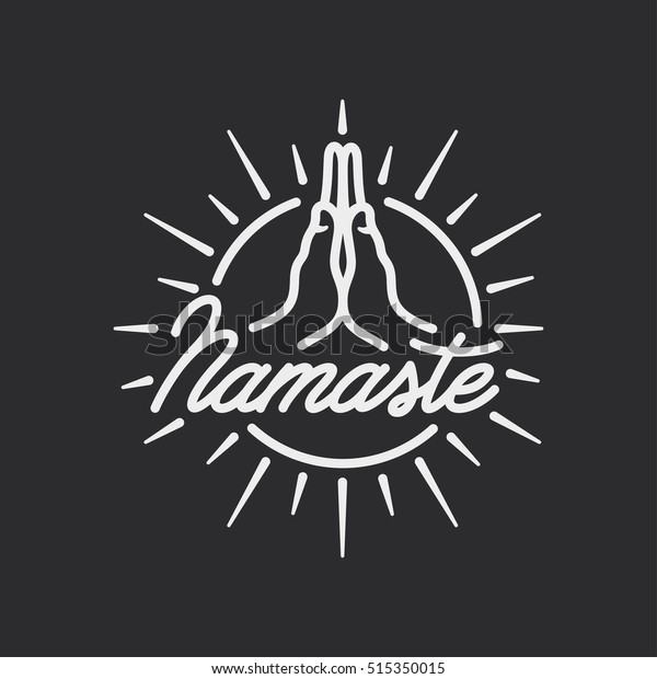 Hand Drawn Namaste Sign Hello Hindi Stock Vector (Royalty Free) 515350015