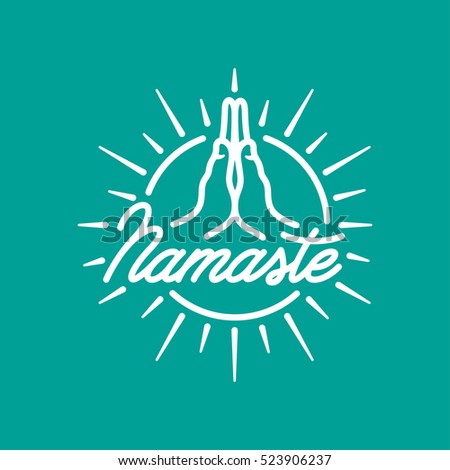 Hand Drawn Namaste Sign Yoga Related Stock Vector Royalty Free