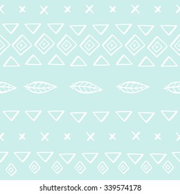 Hand drawn native seamless pattern