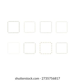 Hand drawn natural frame set 3