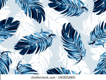  hand drawn natural leaves, textile fashion, abstract seamless pattern, vector illustration file.