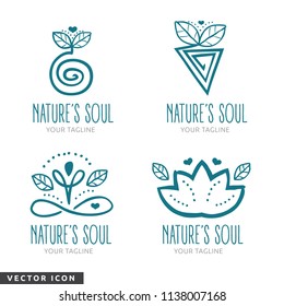 Hand drawn Natural Spa Icons