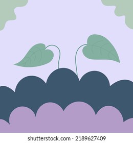 handgezeichneter floraler Hintergrund. Sommerillustration