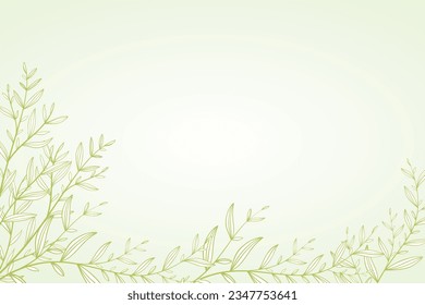 hand drawn nature leaves background