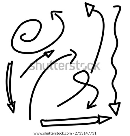 Hand drawn navigation arrow icons for websites, apps, and user experience design.