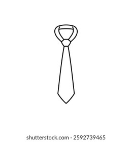hand drawn necktie outline illustration
