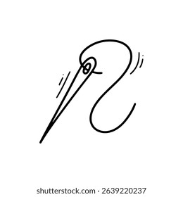 Hand Drawn Needle Illustration. Doodle Vector. Isolated on White Background - EPS 10 Vector