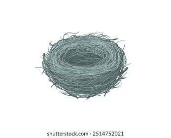 Hand drawn Nest vector, bird nest