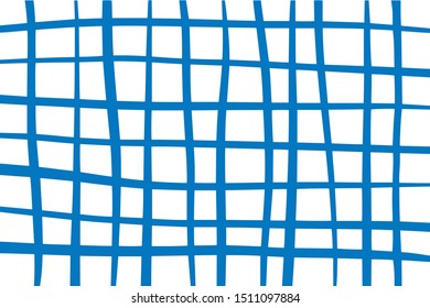 Hand drawn net in cartoon style wallpaper vector background minimalism white blue
