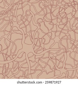 Hand drawn neuron cells network pattern, concept of neurons and nervous system. Vector illustration.