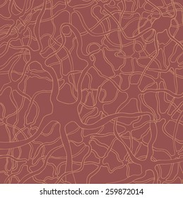 Hand drawn neuron cells network pattern, concept of neurons and nervous system. Vector illustration.