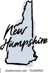 Hand Drawn New Hampshire State Illustration