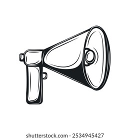 Hand Drawn News Illustration - Megaphone