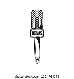 Hand Drawn News Illustration - Microphone