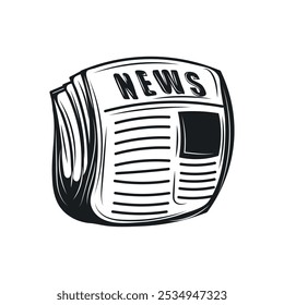 Ilustração de Notícias Desenhadas à Mão - Newslater